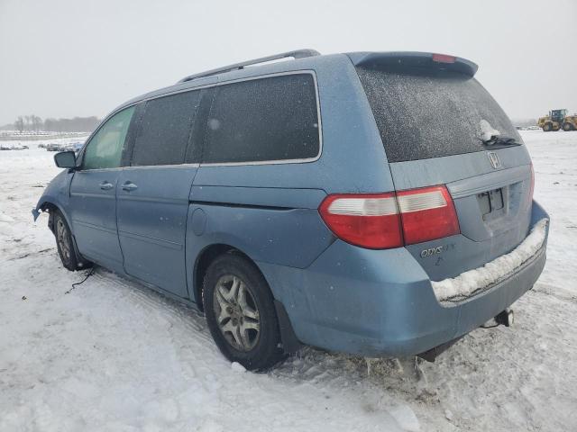 5FNRL38626B015442 - 2006 HONDA ODYSSEY EXL BLUE photo 2