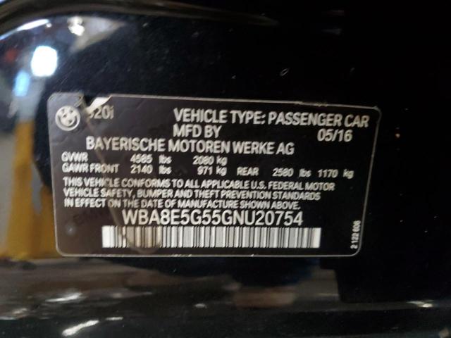 WBA8E5G55GNU20754 - 2016 BMW 320 XI BLACK photo 12