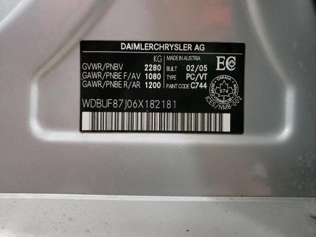 WDBUF87J06X182181 - 2006 MERCEDES-BENZ E 350 4MATIC SILVER photo 12