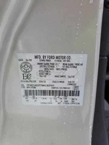 1FMCU03779KC83701 - 2009 FORD ESCAPE XLT BEIGE photo 14