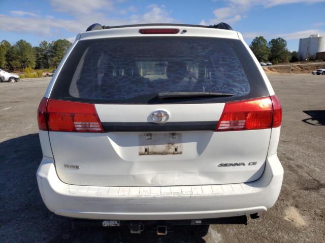 5TDZA23C54S062390 - 2004 TOYOTA SIENNA CE WHITE photo 6