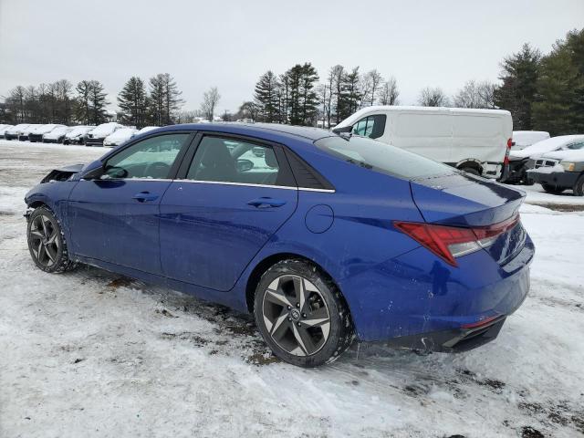 5NPLP4AG3NH067357 - 2022 HYUNDAI ELANTRA LIMITED BLUE photo 2