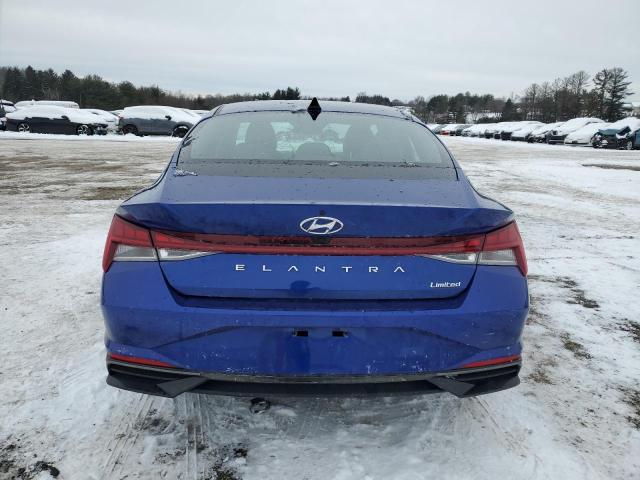 5NPLP4AG3NH067357 - 2022 HYUNDAI ELANTRA LIMITED BLUE photo 6