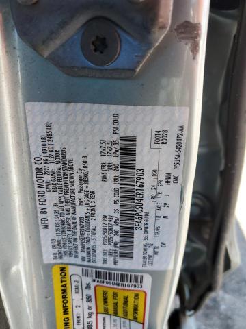 3FA6P0SU4ER167903 - 2014 FORD FUSION TITANIUM PHEV TURQUOISE photo 12