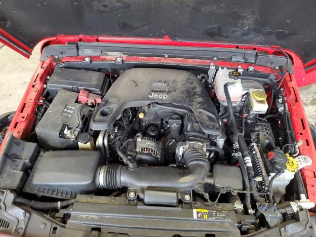 1C4HJXDG5JW130161 - 2018 JEEP WRANGLER U SPORT წითელი ფოტო 11