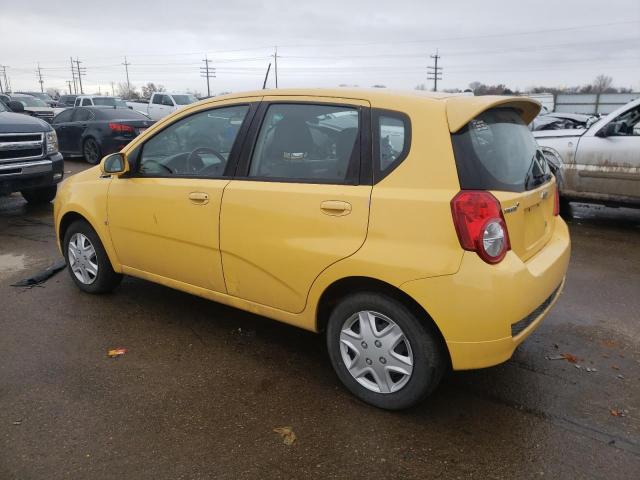 KL1TD66E19B627225 - 2009 CHEVROLET AVEO LS YELLOW photo 2