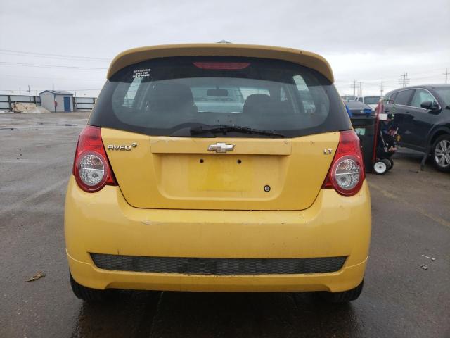 KL1TD66E19B627225 - 2009 CHEVROLET AVEO LS YELLOW photo 6