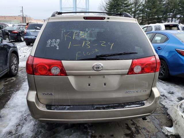 5TDZK23C68S130246 - 2008 TOYOTA SIENNA CE TAN photo 6