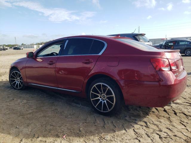 JTHBL96S685000563 - 2008 LEXUS GS 460 RED photo 2