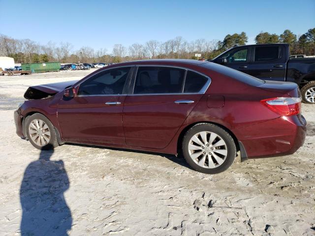 1HGCR2F84DA129467 - 2013 HONDA ACCORD EXL BURGUNDY photo 2