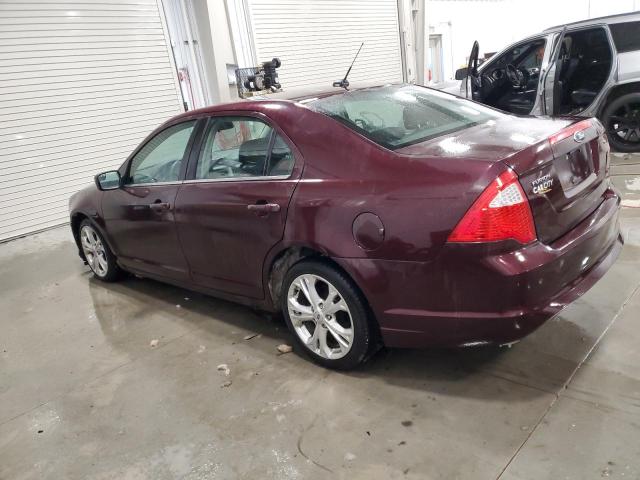 3FAHP0HA7CR308062 - 2012 FORD FUSION SE BURGUNDY photo 2