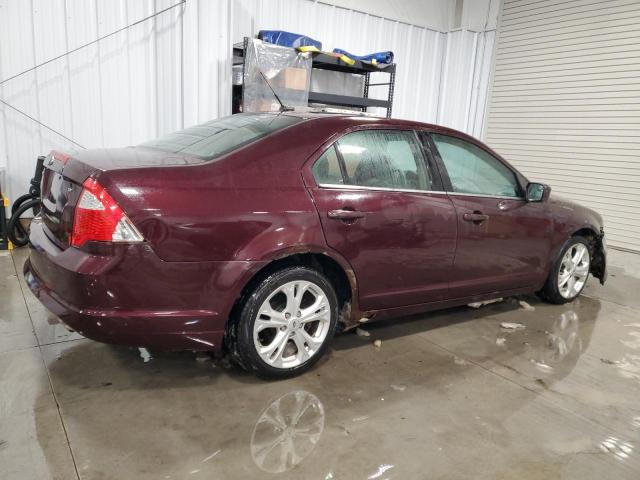 3FAHP0HA7CR308062 - 2012 FORD FUSION SE BURGUNDY photo 3