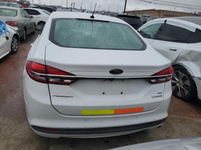 3FA6P0LU9HR409331 - 2017 FORD FUSION SE HYBRID WHITE photo 6