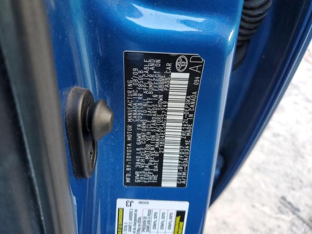 2T1BU4EE5AC257249 - 2010 TOYOTA COROLLA BASE 蓝色 照片 13