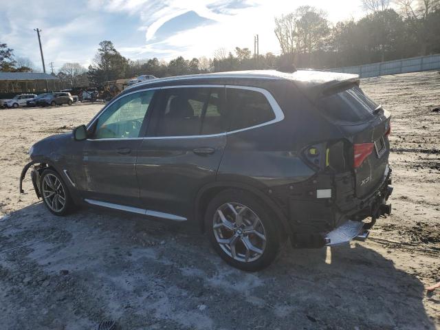 5UXTY3C0XM9G62772 - 2021 BMW X3 SDRIVE30I GRAY photo 2