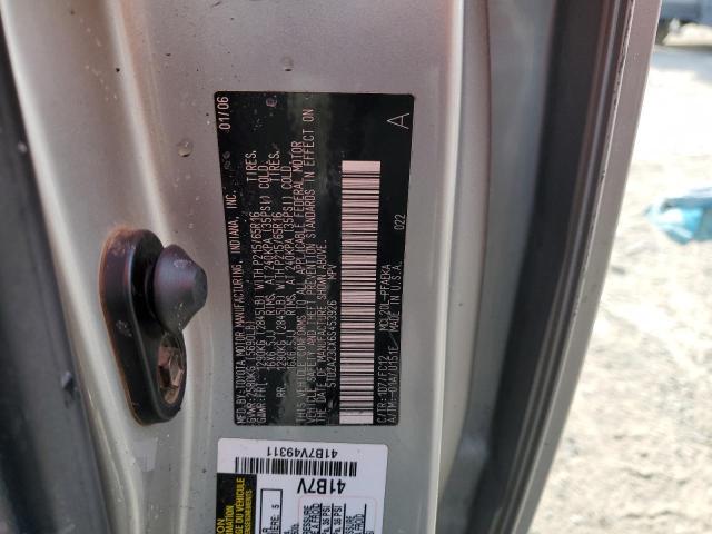 5TDZA23CX6S453926 - 2006 TOYOTA SIENNA CE GRAY photo 12