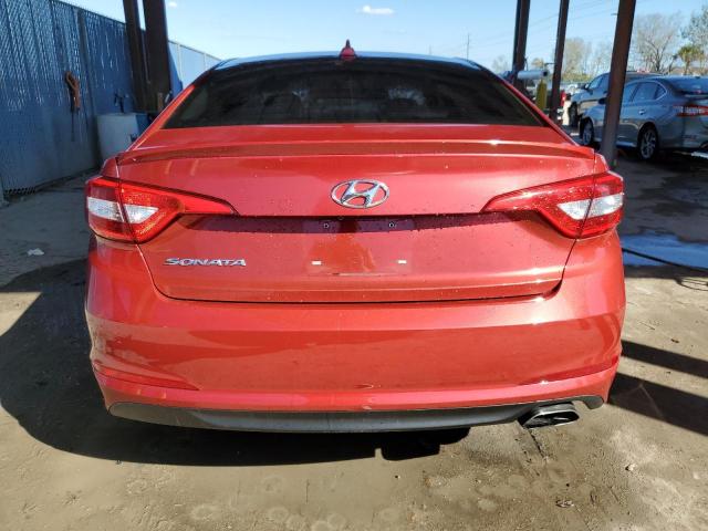 5NPE24AF1HH465816 - 2017 HYUNDAI SONATA SE RED photo 6