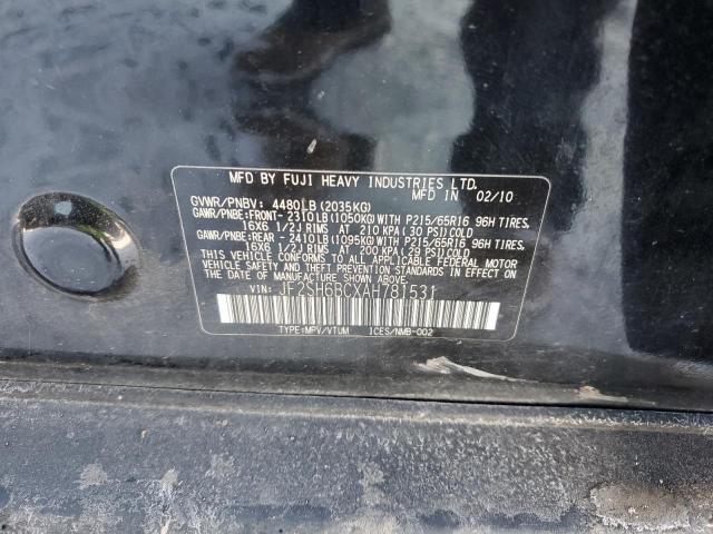 JF2SH6BCXAH781531 - 2010 SUBARU FORESTER XS Qara foto 13