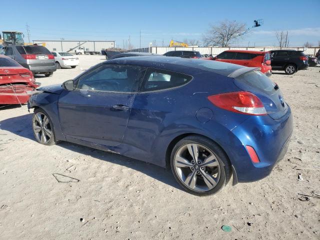 KMHTC6AD0HU316247 - 2017 HYUNDAI VELOSTER BLUE photo 2