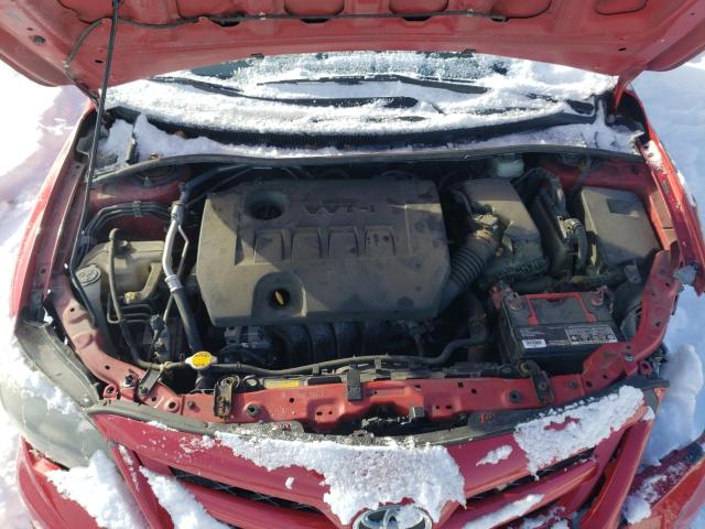 2T1BU4EE2BC540581 - 2011 TOYOTA COROLLA BASE RED photo 11