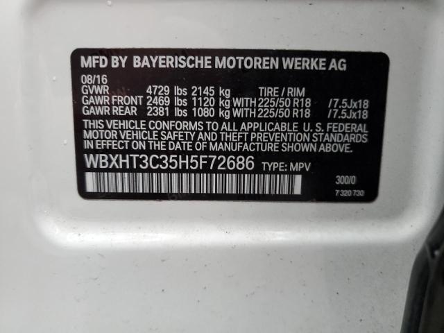 WBXHT3C35H5F72686 - 2017 BMW X1 XDRIVE28I WHITE photo 12