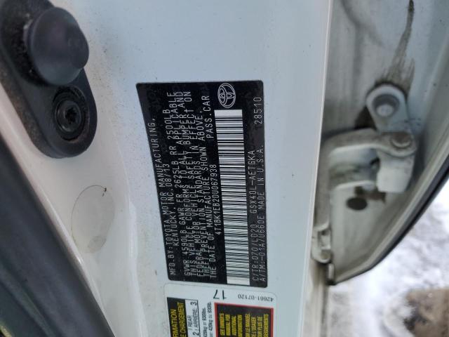 4T1BK1EB2DU067938 - 2013 TOYOTA AVALON BASE 白色 照片 12