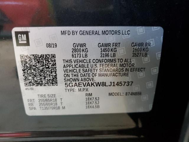 5GAEVAKW8LJ145737 - 2020 BUICK ENCLAVE ESSENCE GRAY photo 13