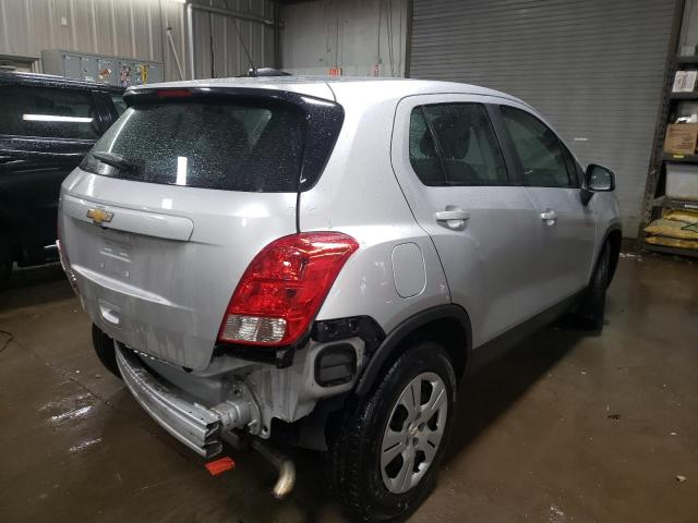 KL7CJKSB2JB569228 - 2018 CHEVROLET TRAX LS SILVER photo 3