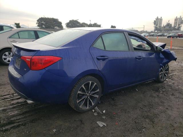 5YFBURHE5KP918496 - 2019 TOYOTA COROLLA L BLUE photo 3