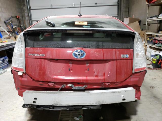 JTDKN3DU7A0226790 - 2010 TOYOTA PRIUS RED photo 6