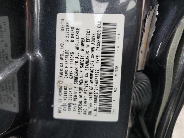19UUB2F71FA021522 - 2015 ACURA TLX ADVANCE GRAY photo 12