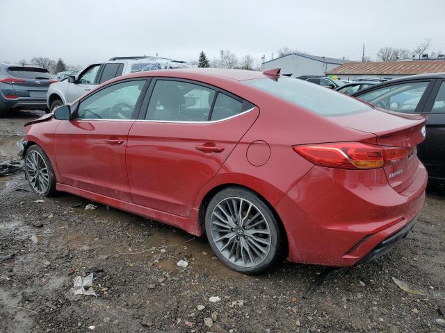 KMHD04LB8JU474936 - 2018 HYUNDAI ELANTRA SPORT RED photo 2