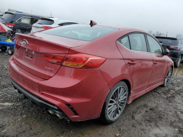 KMHD04LB8JU474936 - 2018 HYUNDAI ELANTRA SPORT RED photo 3