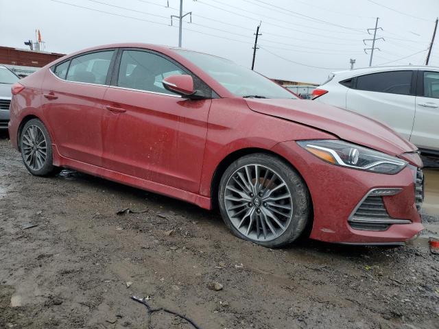 KMHD04LB8JU474936 - 2018 HYUNDAI ELANTRA SPORT RED photo 4