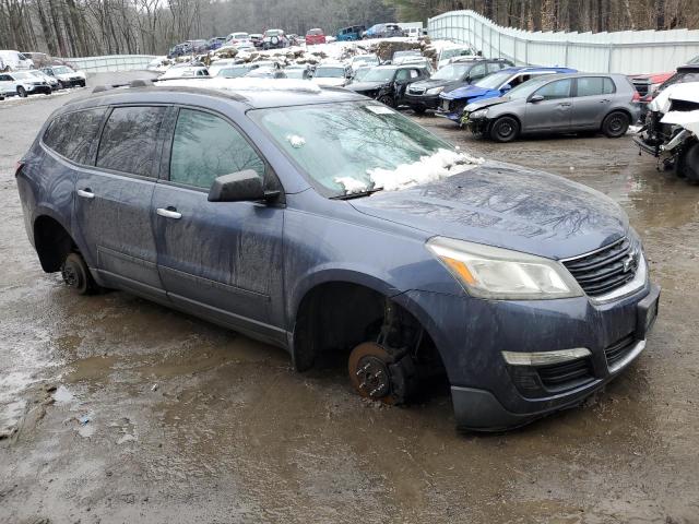 1GNKVFED8DJ167836 - 2013 CHEVROLET TRAVERSE LS BLUE photo 4