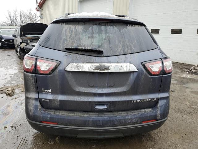 1GNKVFED8DJ167836 - 2013 CHEVROLET TRAVERSE LS BLUE photo 6