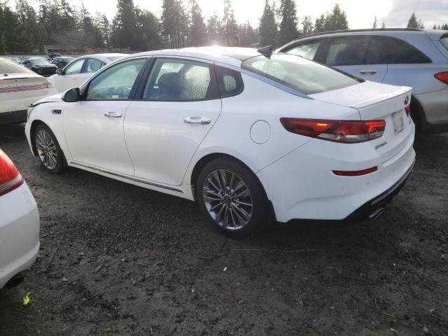 5XXGV4L22KG313492 - 2019 KIA OPTIMA SXL WHITE photo 2