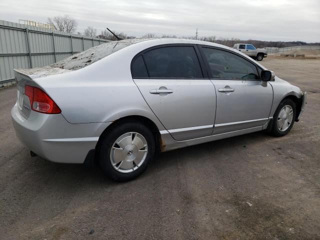 JHMFA36217S027691 - 2007 HONDA CIVIC HYBRID SILVER photo 3