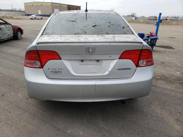 JHMFA36217S027691 - 2007 HONDA CIVIC HYBRID SILVER photo 6