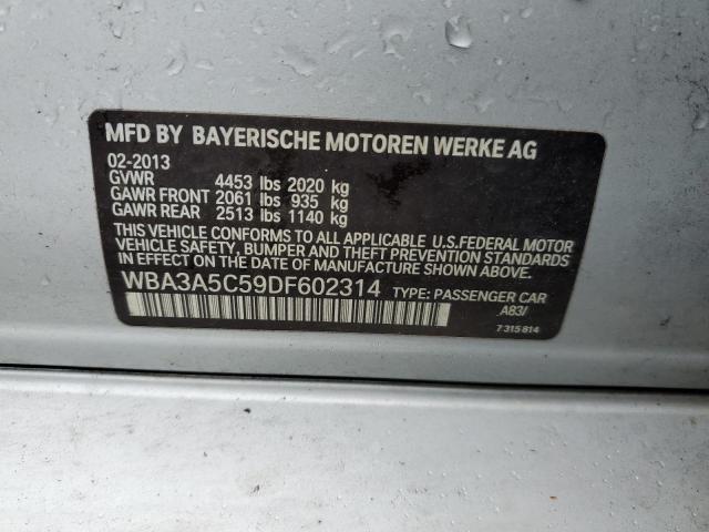 WBA3A5C59DF602314 - 2013 BMW 328 I SILVER photo 12