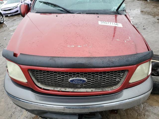 1FTRX18L42NB55146 - 2002 FORD F150 RED photo 11