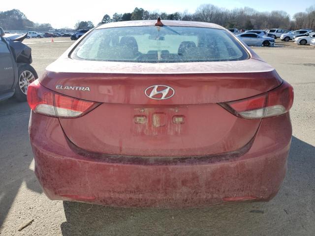 KMHDH4AE3DU566952 - 2013 HYUNDAI ELANTRA GLS MAROON photo 6