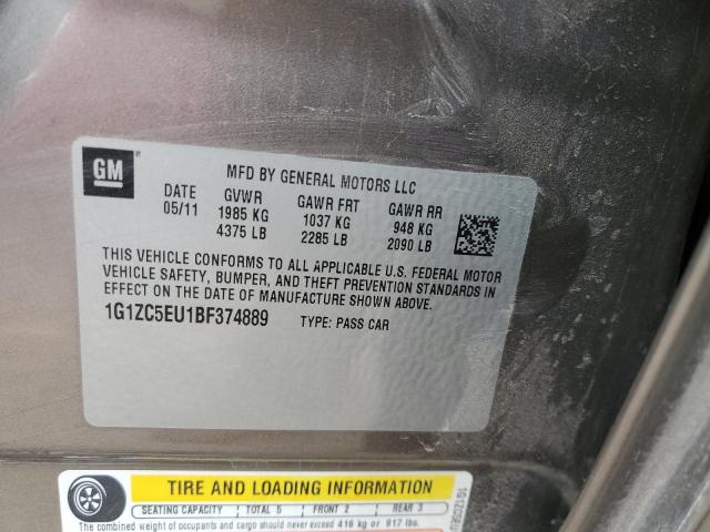 1G1ZC5EU1BF374889 - 2011 CHEVROLET MALIBU 1LT BROWN photo 12