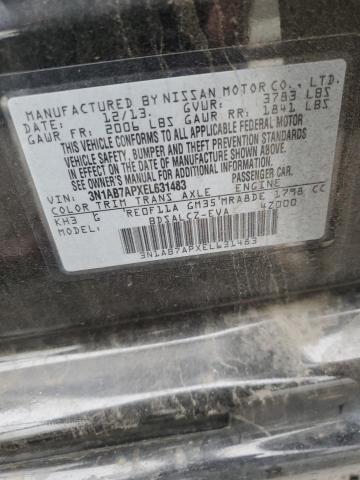 3N1AB7APXEL631483 - 2014 NISSAN SENTRA S BLACK photo 12