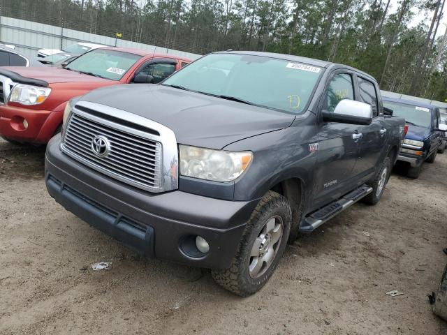 5TFHW5F19BX185304 - 2011 TOYOTA TUNDRA CREWMAX LIMITED GRAY photo 1