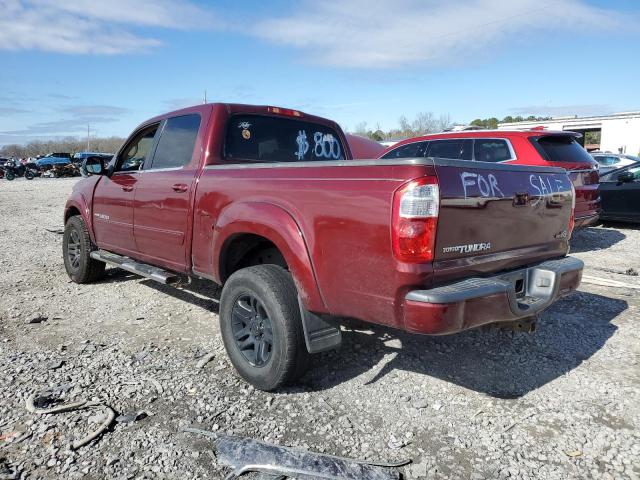 5TBET381X5S477835 - 2005 TOYOTA TUNDRA DOUBLE CAB LIMITED BURGUNDY photo 2