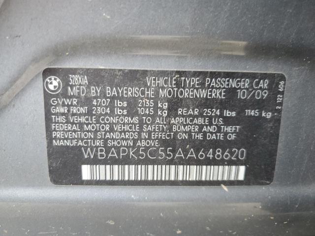 WBAPK5C55AA648620 - 2010 BMW 328 XI SULEV SILVER photo 12