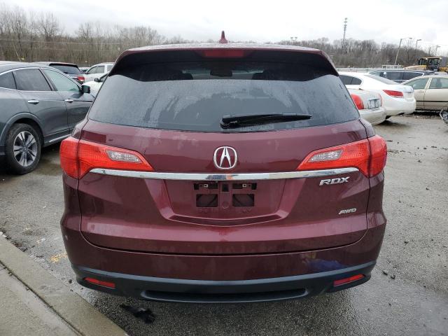 5J8TB4H37EL015597 - 2014 ACURA RDX BURGUNDY photo 6