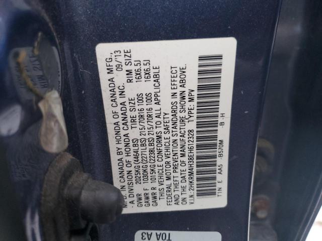 2HKRM4H38EH612328 - 2014 HONDA CR-V LX BLUE photo 13