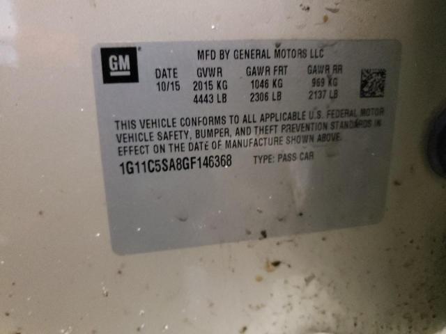 1G11C5SA8GF146368 - 2016 CHEVROLET MALIBU LIM LT Күміс фото 13